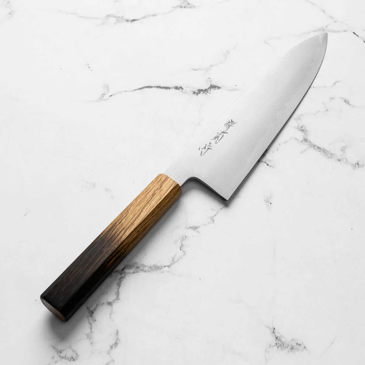 Y.Tanaka x Sakai Kikumori Blue 2 Gyuto 225mm - Burnt Oak - Image 2