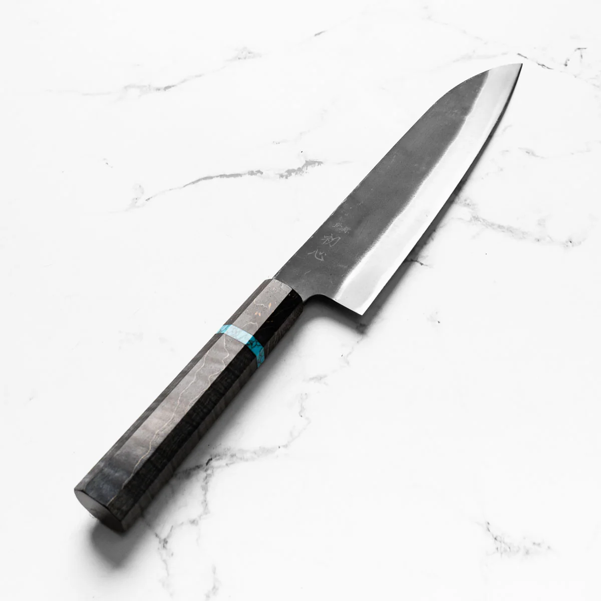 Hatsukokoro Blue 2 Kurouchi Gyuto 210mm - Maple Turquoise - Image 2