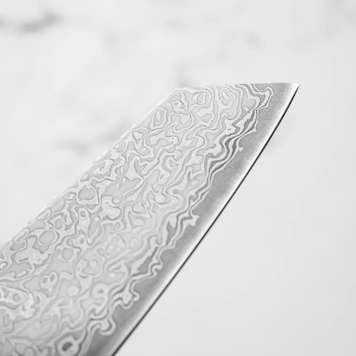 Hatsukokoro Hikari SLD Damascus Kurozome Kiritsuke 205mm - Ebony - Image 7
