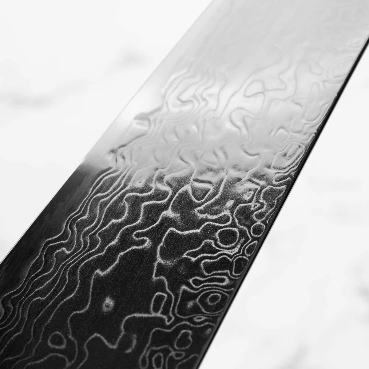 Hatsukokoro Ryuhyo SG2 Damascus Kiritsuke Gyuto 240mm - Mono Ebony - Image 5