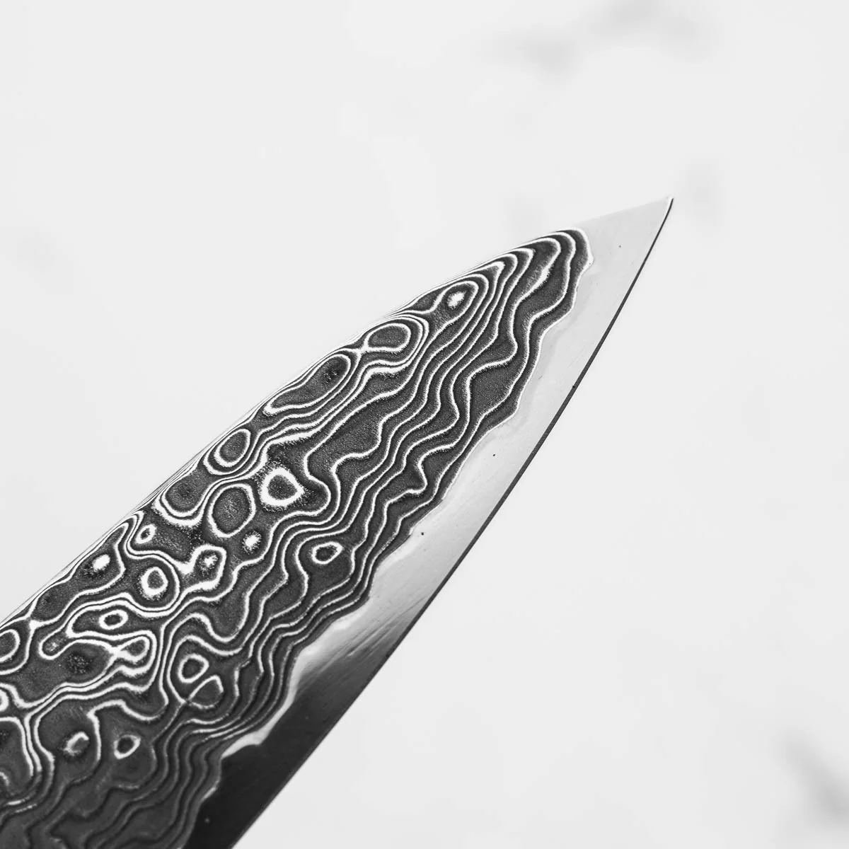 Hatsukokoro Ryuhyo Kurozome SG2 Damascus Petty 150mm - Ebony - Image 8