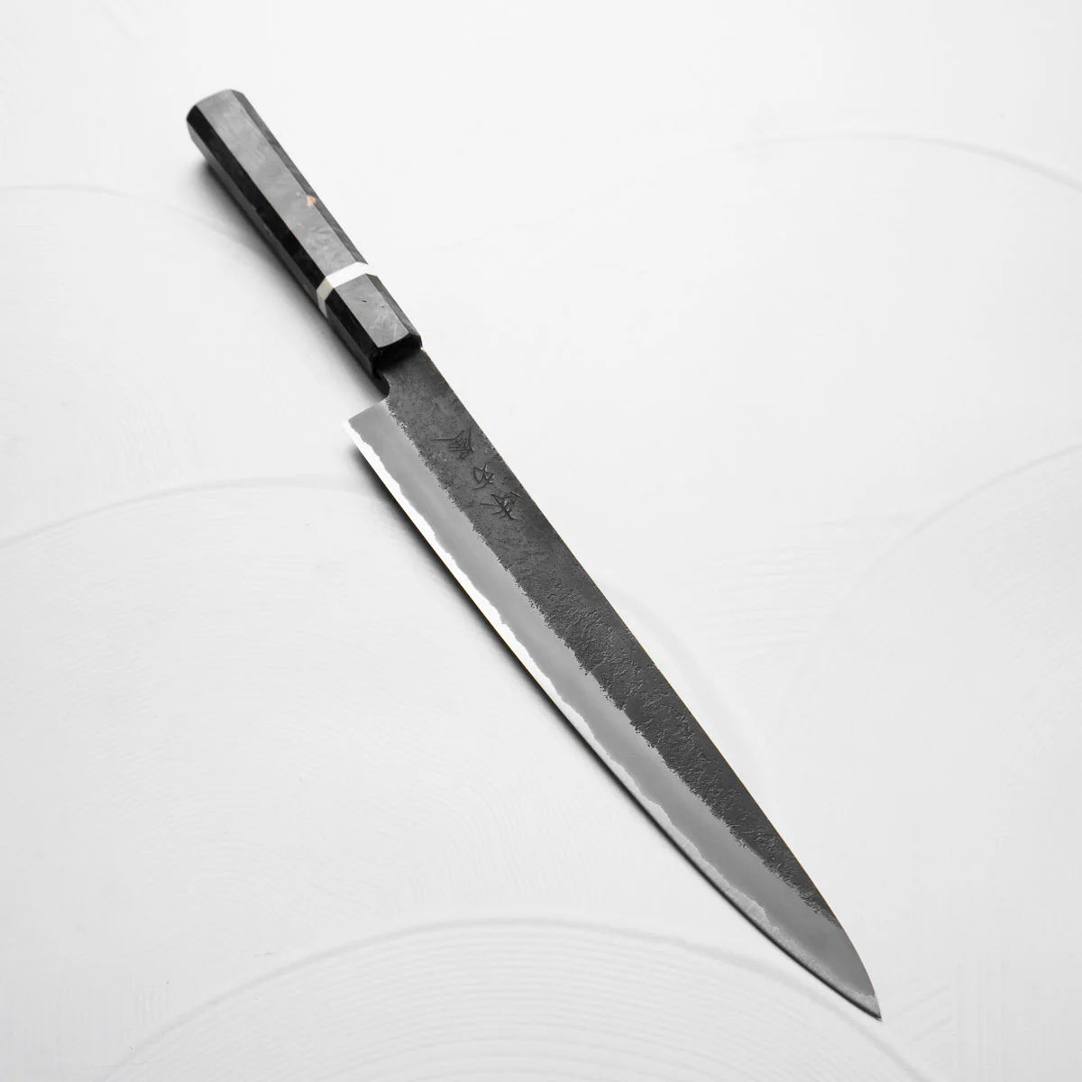 Mutsumi Hinoura Ajikataya White 2 SS Clad Sujihiki 270mm - Dark Maple