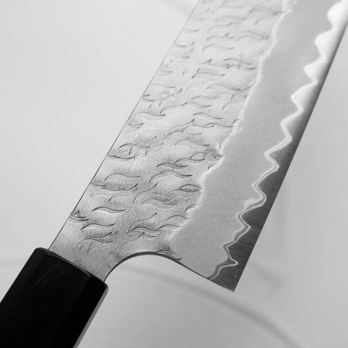 Nigara Hamono Blue Super Tsuchime Kiritsuke 210mm - Ebony - Image 2