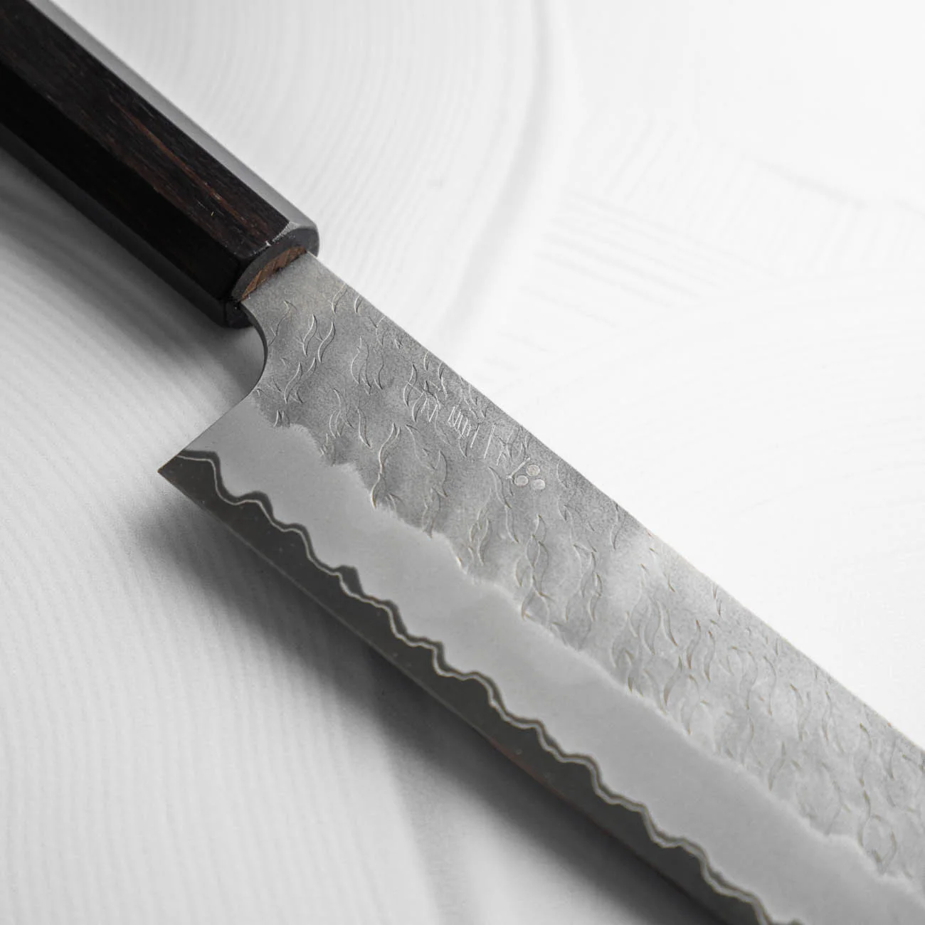 Nigara Hamono Blue Super Tsuchime Gyuto 240mm - Ebony - Image 6