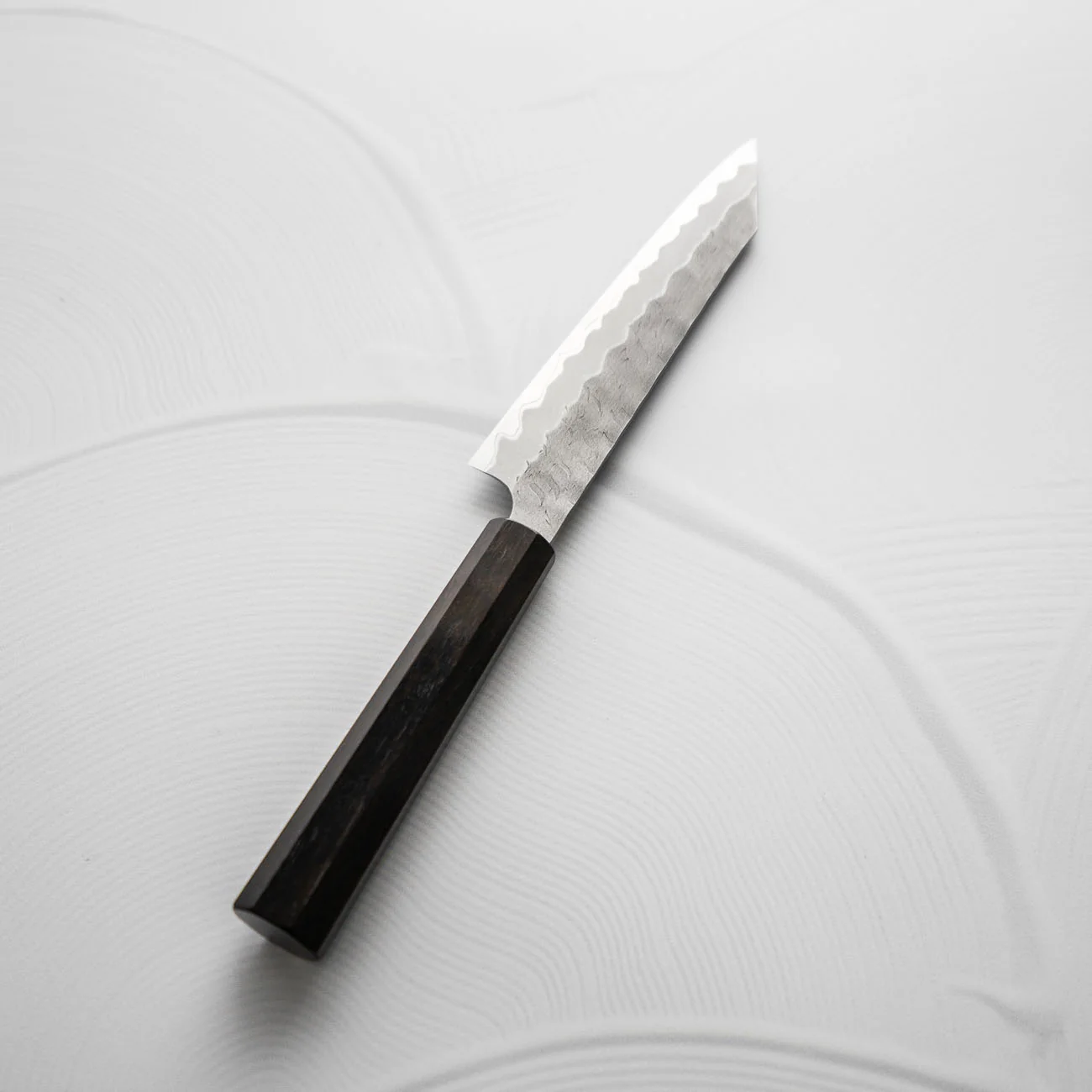 Nigara Hamono Blue Super Tsuchime Kiritsuke Petty 150mm - Ebony - Image 7