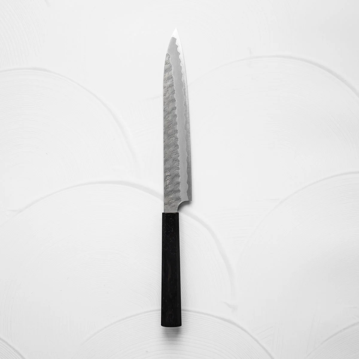 Nigara Hamono Blue Super Tsuchime Sujihiki 240mm - Ebony - Image 4