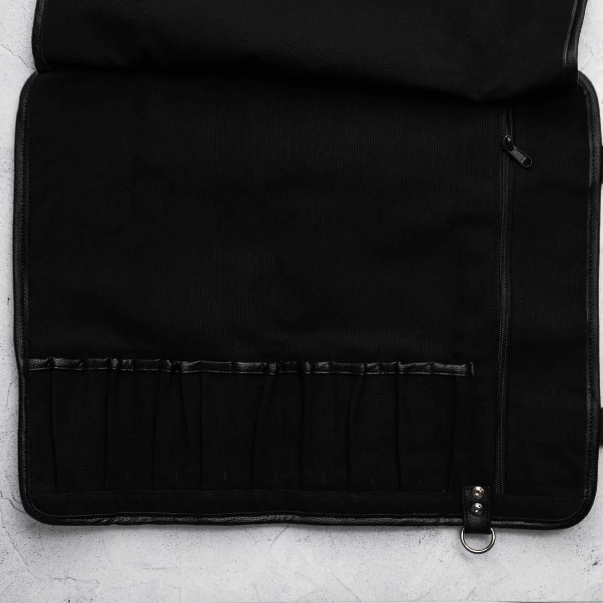 Porter 9 Pocket Waxed Canvas Leather Trim Knife Roll - Image 2