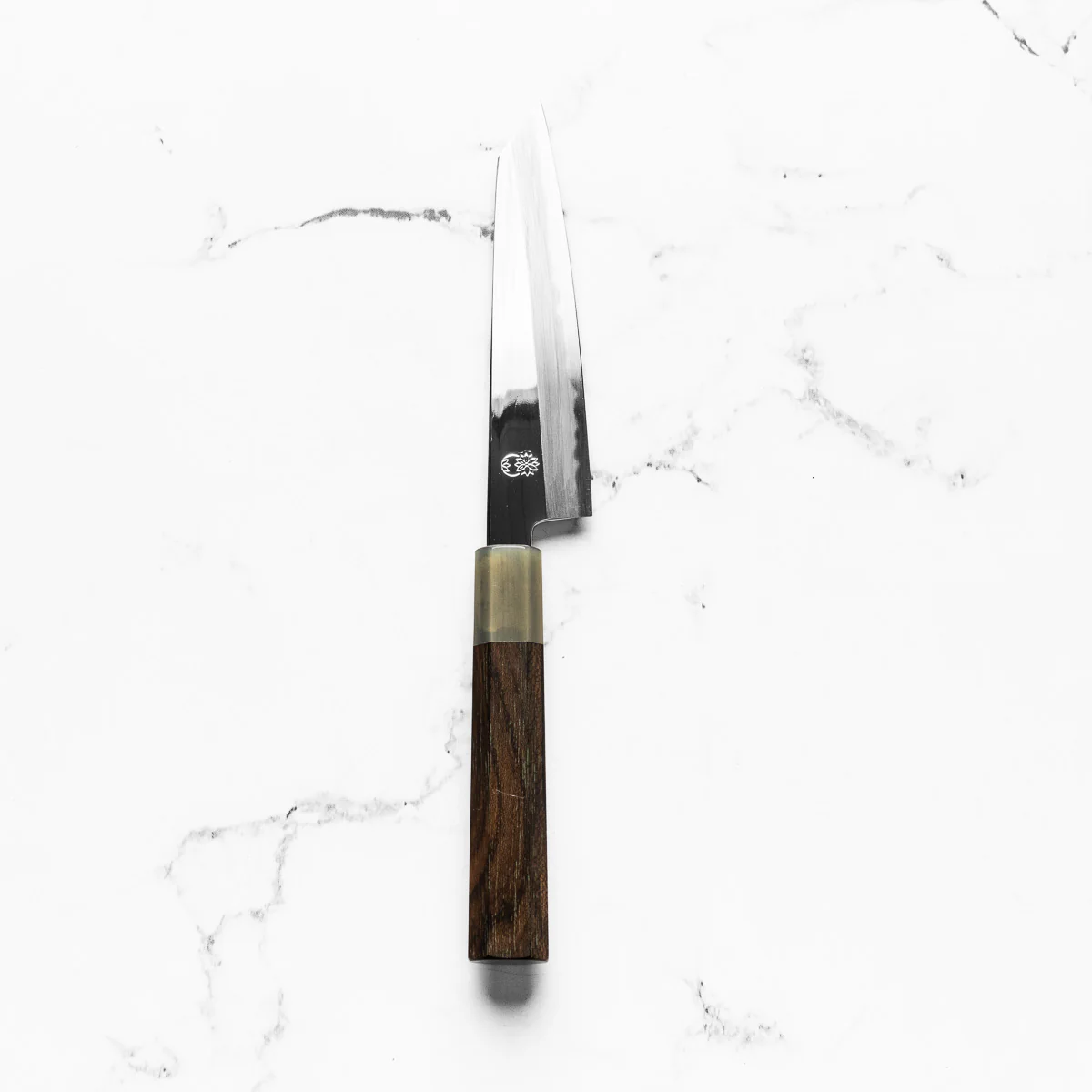 Sakai Kikumori "Choyo" Blue 1 Kiritsuke Petty 135mm - Persimmon - Image 3