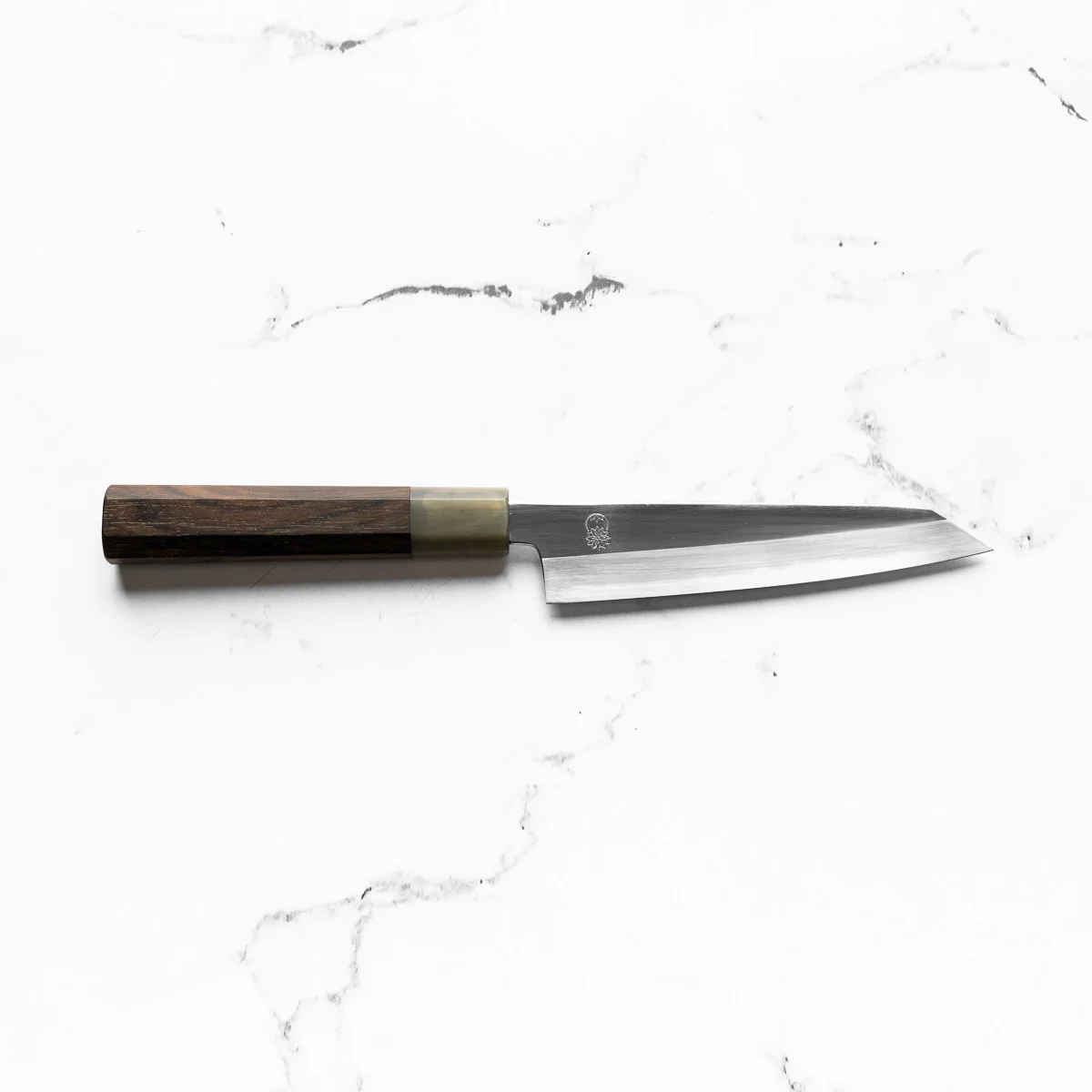 Sakai Kikumori "Choyo" Blue 1 Kiritsuke Petty 135mm - Persimmon - Image 4