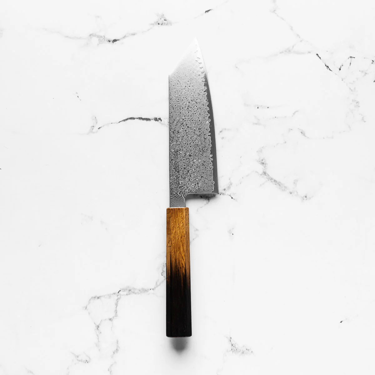 Sakai Kikumori OHS SG2 Damascus Bunka 165mm - Burnt Oak - Image 3