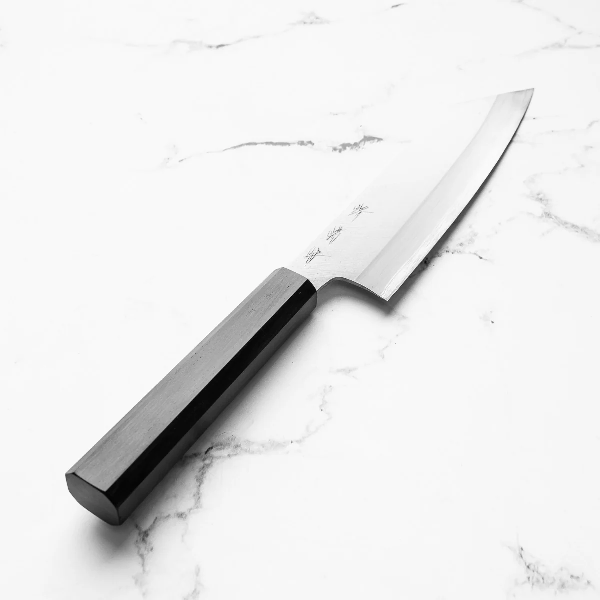 Sakai Kikumori QAS Blue Super Bunka 180mm - Mono Ebony - Image 2