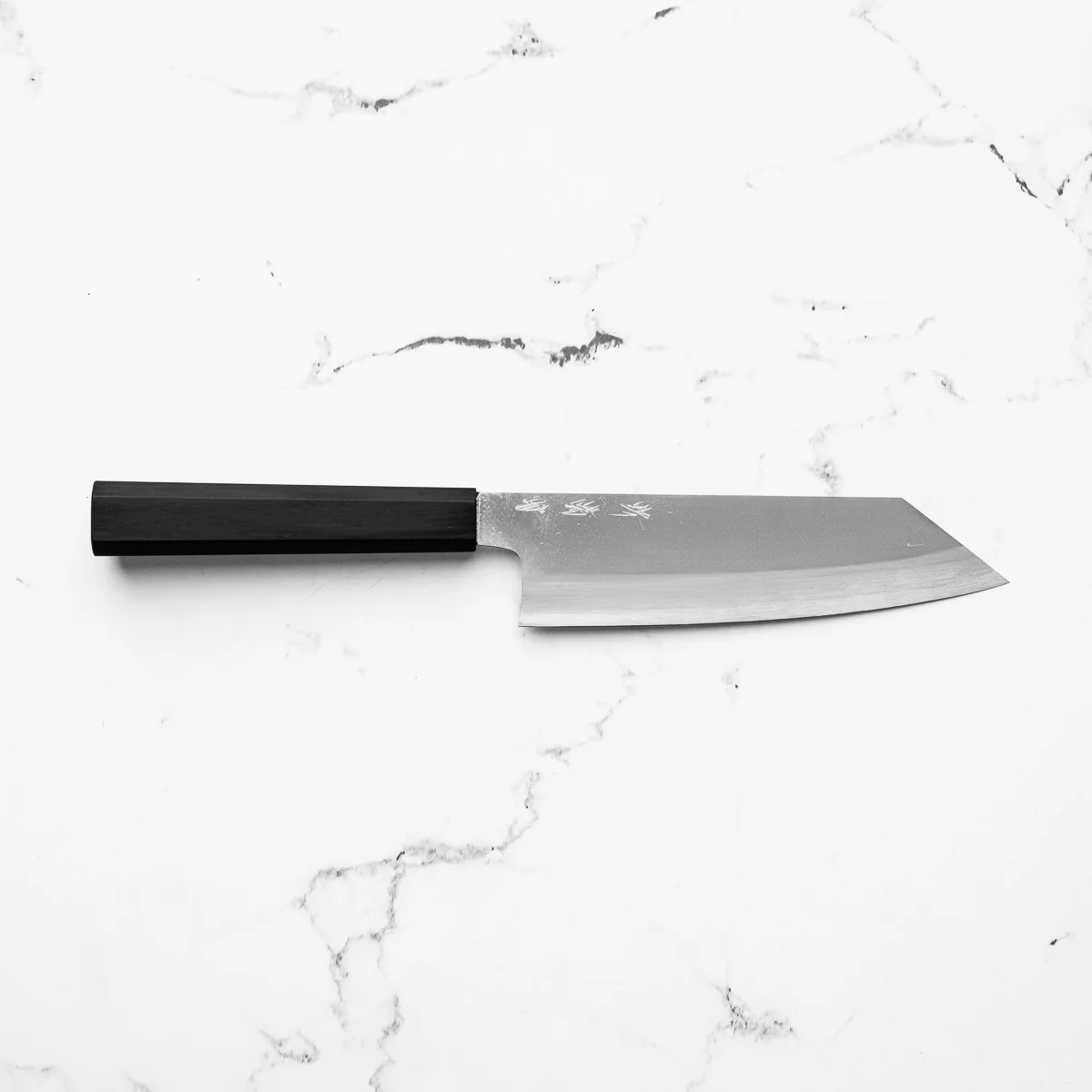 Sakai Kikumori QAS Blue Super Bunka 180mm - Mono Ebony - Image 4