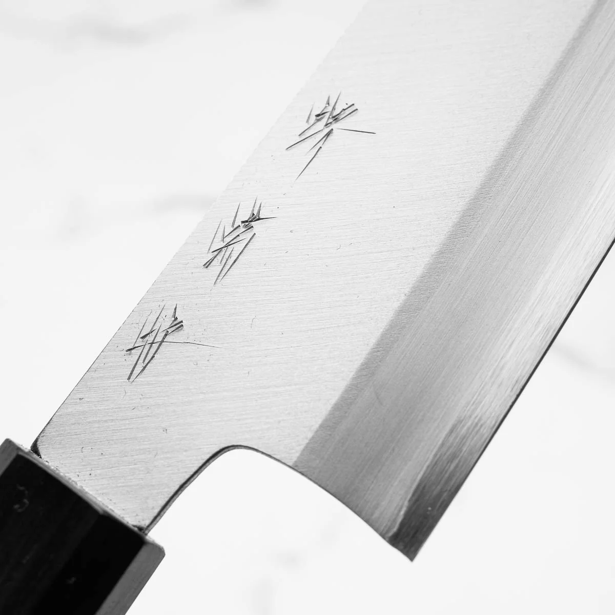 Sakai Kikumori QAS Blue Super Bunka 180mm - Mono Ebony - Image 5