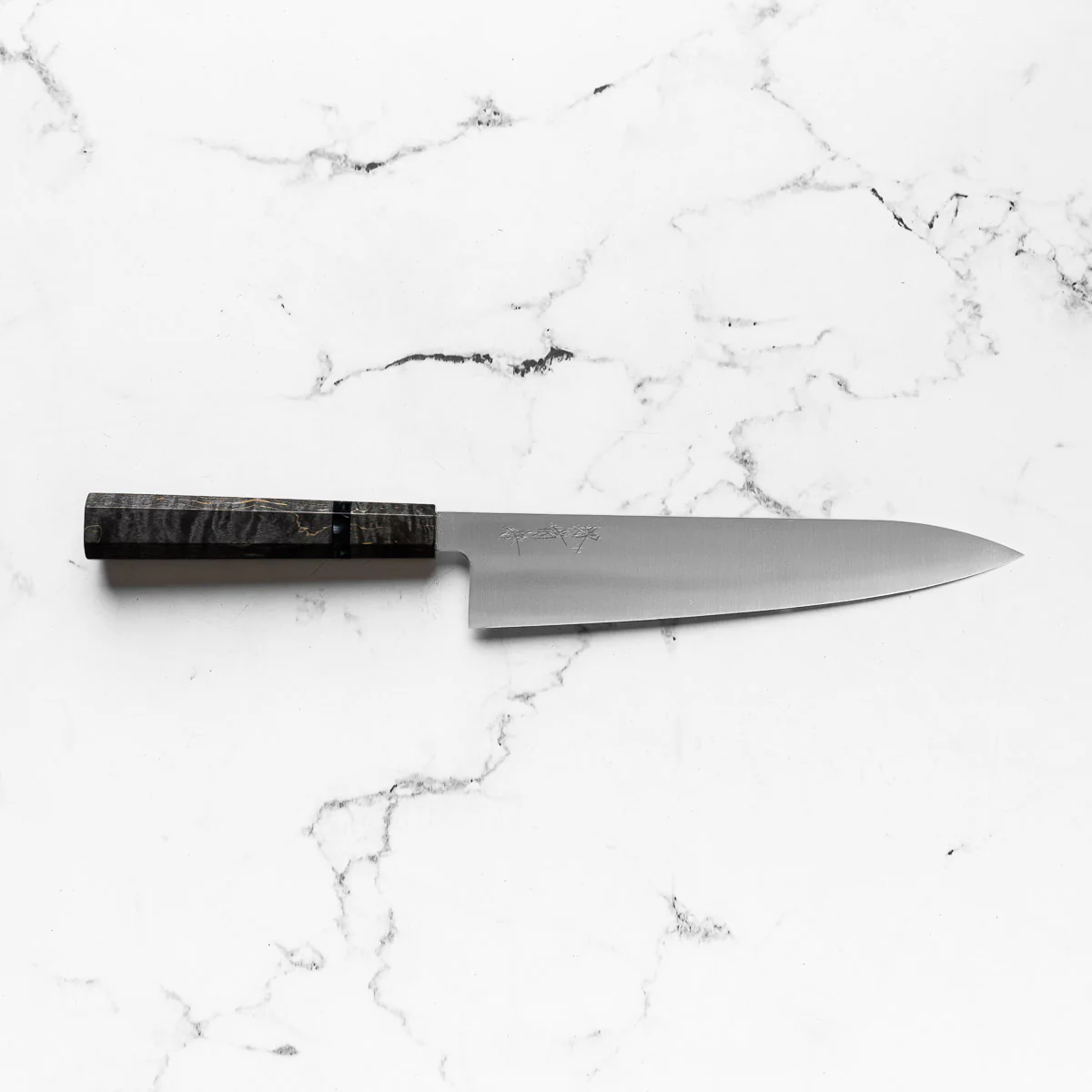Sakai Kikumori Swedish Stainless Gyuto 240mm - Dark Maple - Image 4