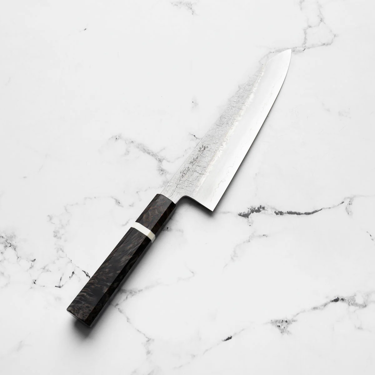 Satoshi Nakagawa Ginsan Tsuchime Gyuto 210mm - Maple - Image 2