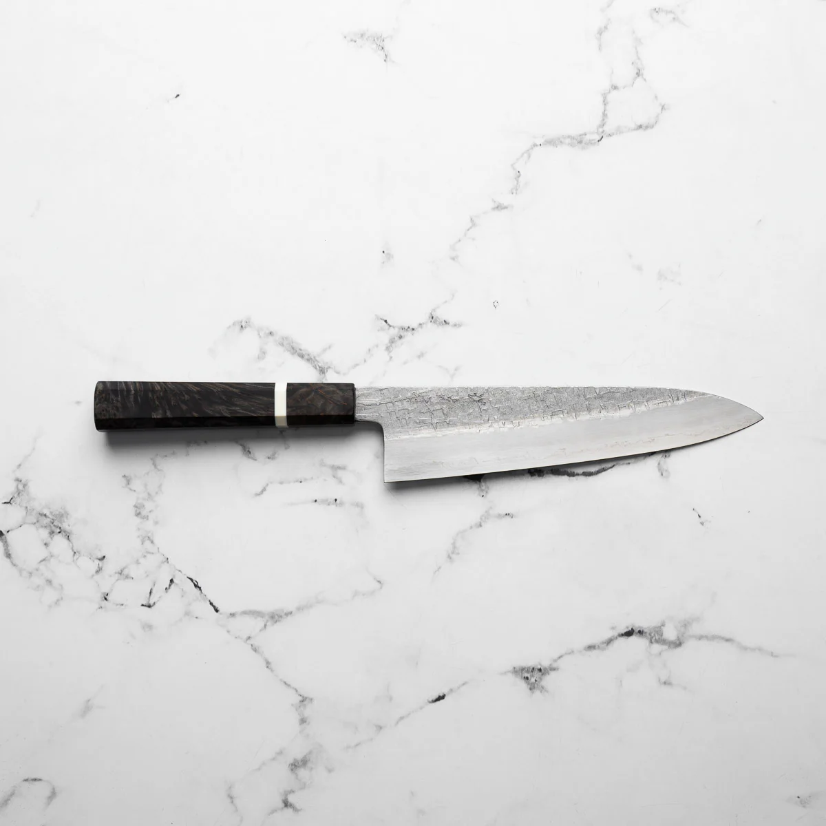 Satoshi Nakagawa Ginsan Tsuchime Gyuto 210mm - Maple - Image 4