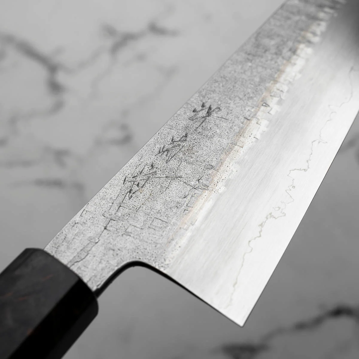 Satoshi Nakagawa Ginsan Tsuchime Gyuto 210mm - Maple - Image 5