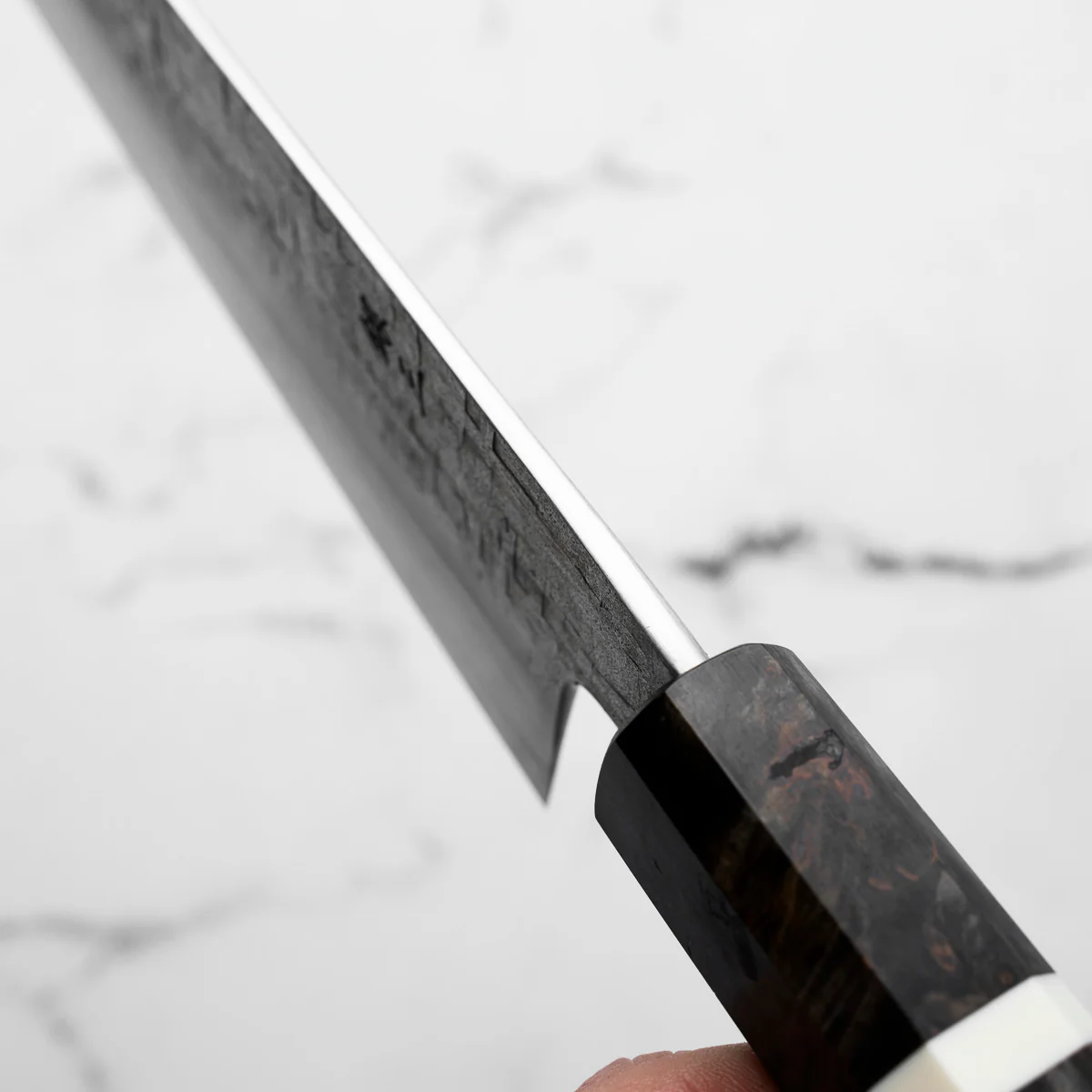 Satoshi Nakagawa Ginsan Tsuchime Gyuto 210mm - Maple - Image 6