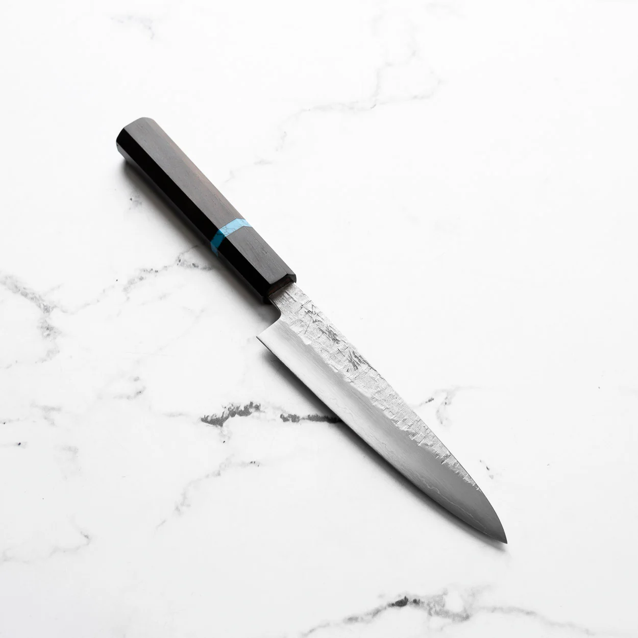 Satoshi Nakagawa Ginsan Tsuchime Petty 150mm - Ebony Turquoise
