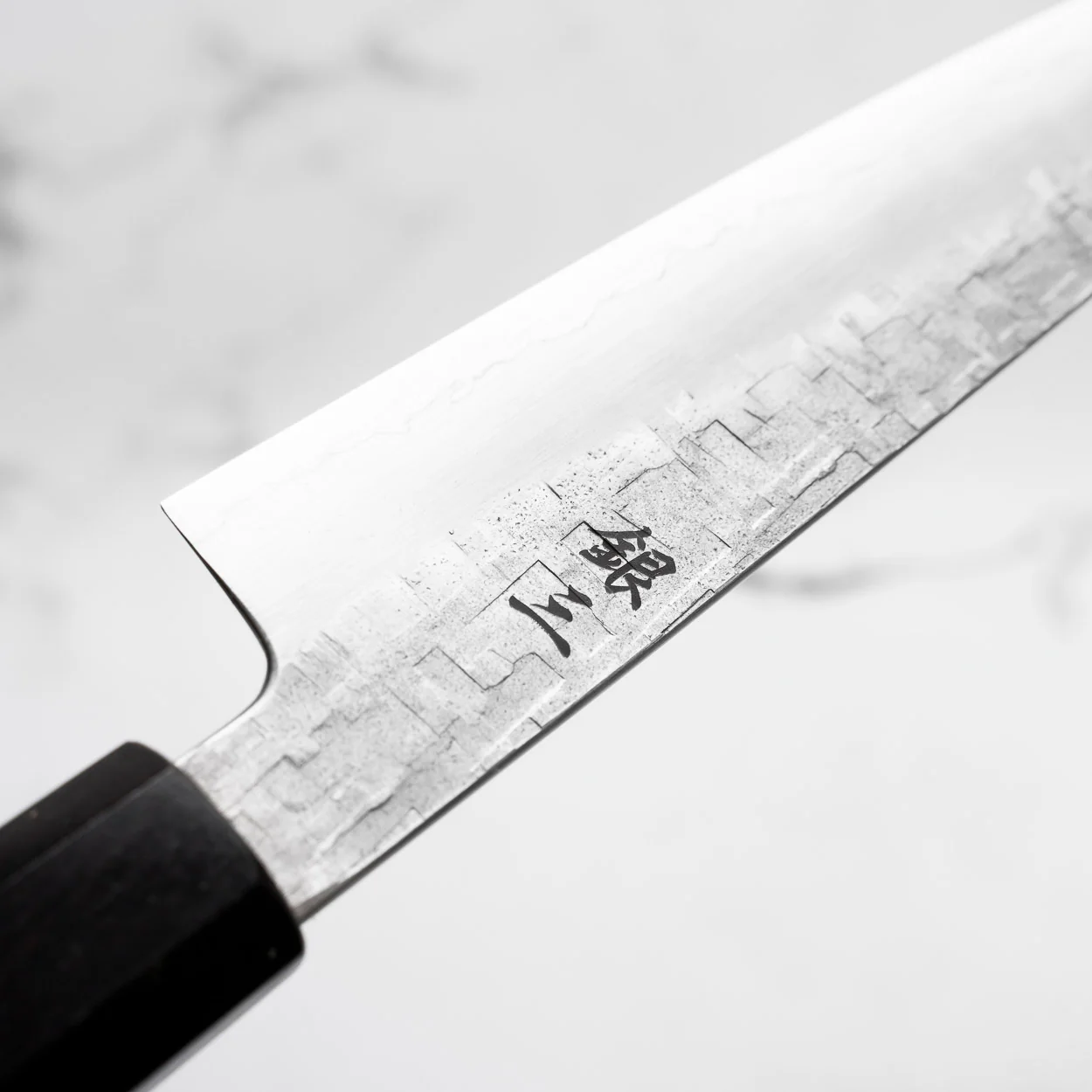Satoshi Nakagawa Ginsan Tsuchime Petty 150mm - Ebony Turquoise - Image 8
