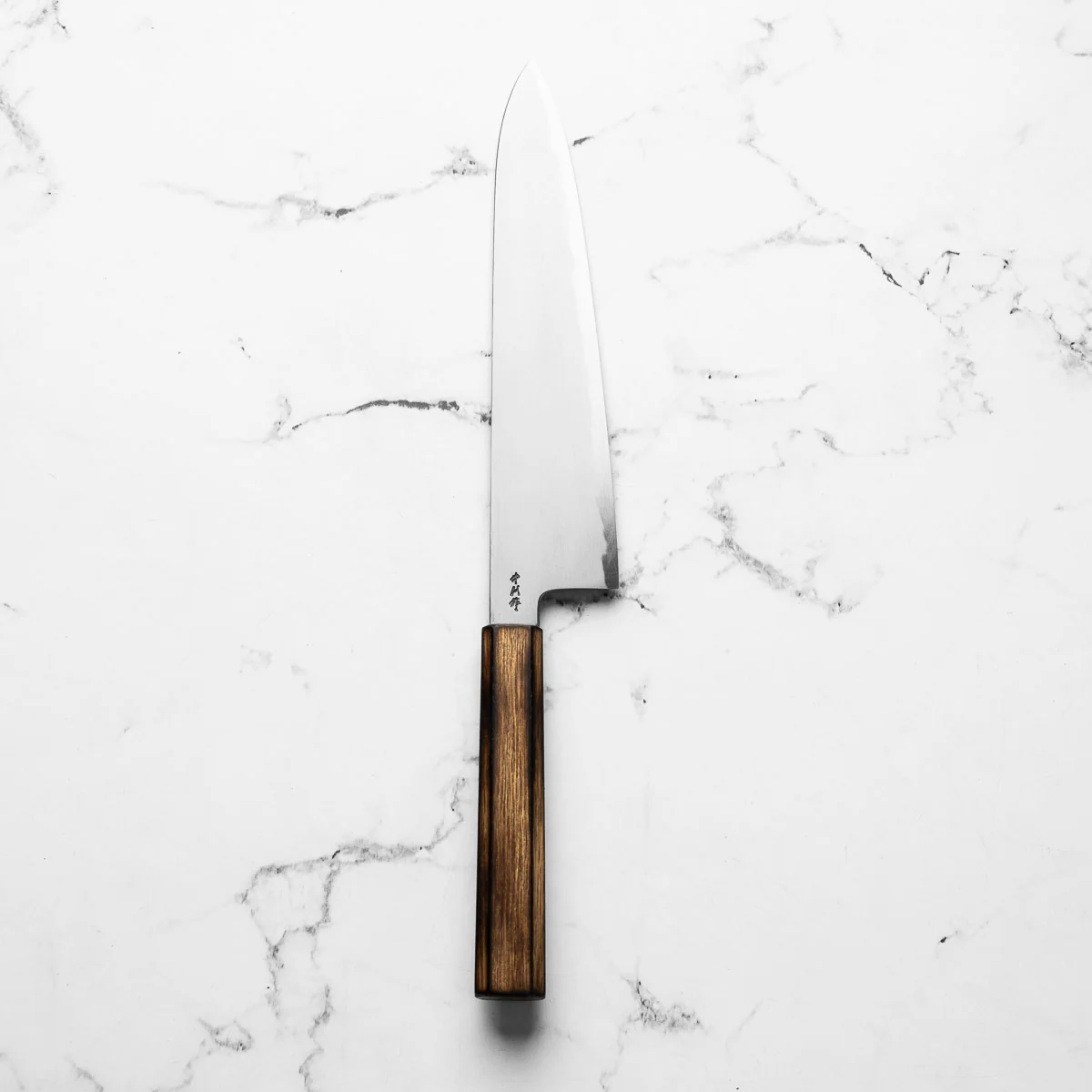 Satoshi Nakagawa x Nakamura Blue 1 Bokashi Gyuto 240mm w/Saya - Image 4