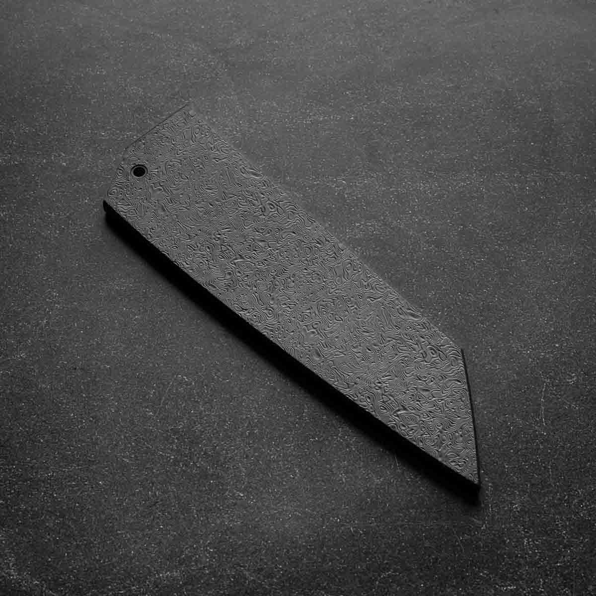 Seido VG10W Rainbow Damascus Bunka 165mm - Damascus Fitted Saya - Image 5