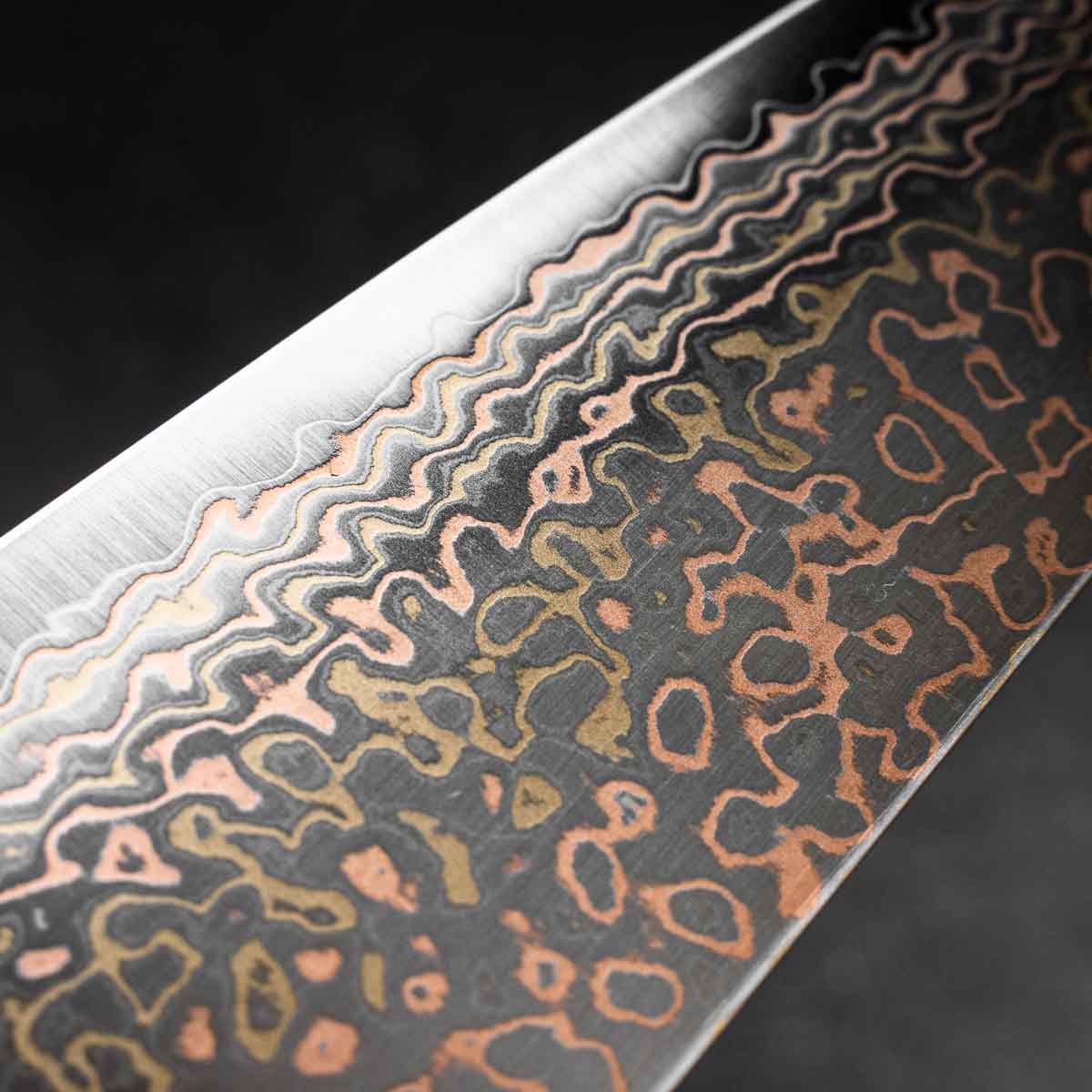 Seido "Niji" VG10W Rainbow Damascus Gyuto 210mm - Image 4