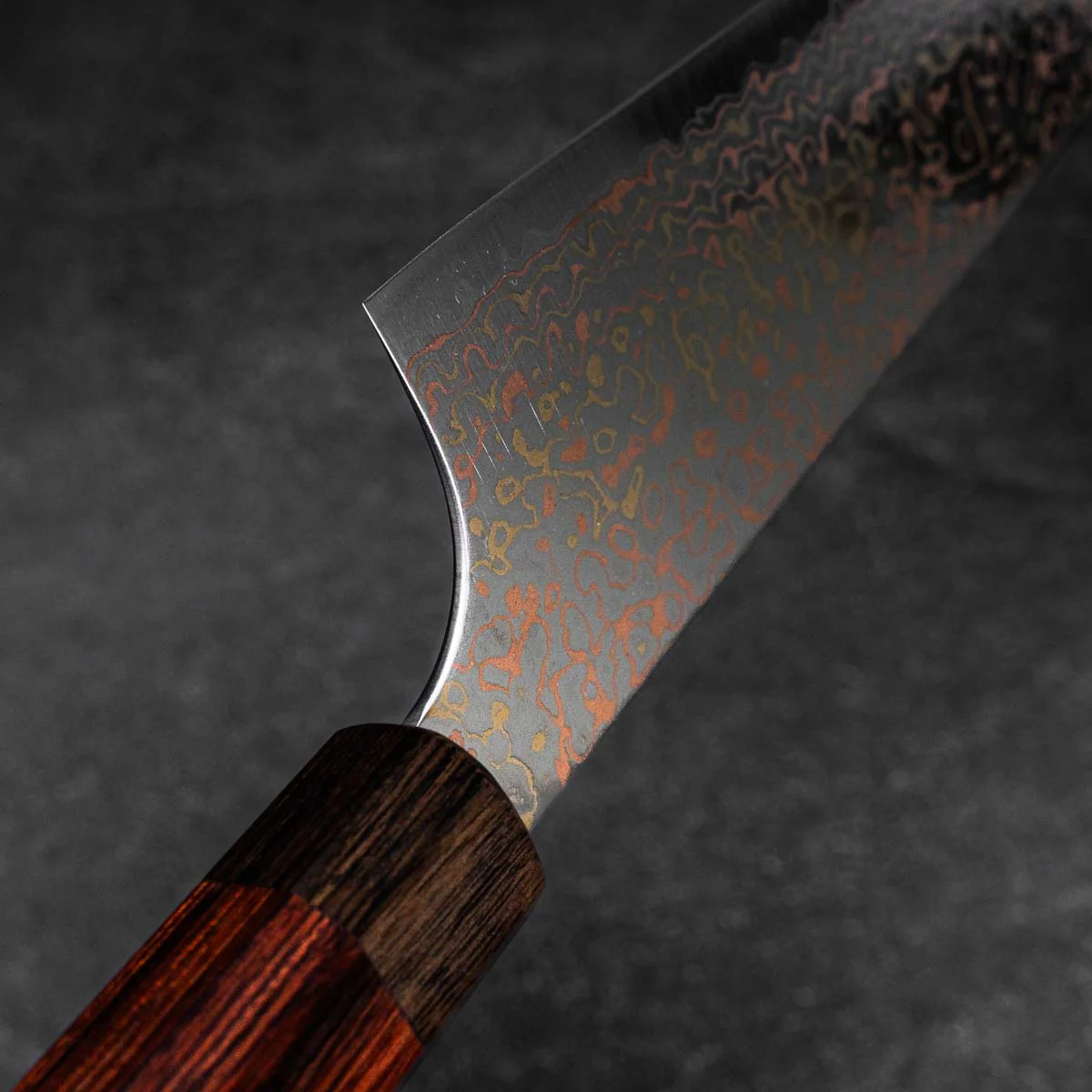 Seido "Niji" VG10W Rainbow Damascus Gyuto 210mm - Image 5