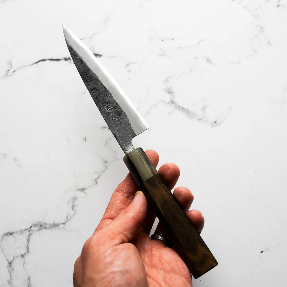 Seido "Kuro" x Tadafusa White 2 Kurouchi Petty 135mm - Persimmon - Image 2