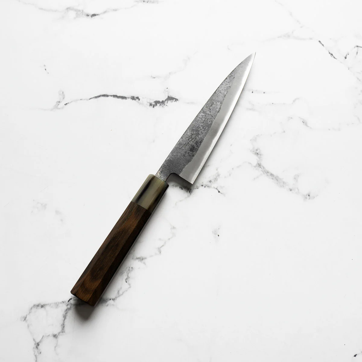 Seido "Kuro" x Tadafusa White 2 Kurouchi Petty 135mm - Persimmon - Image 5