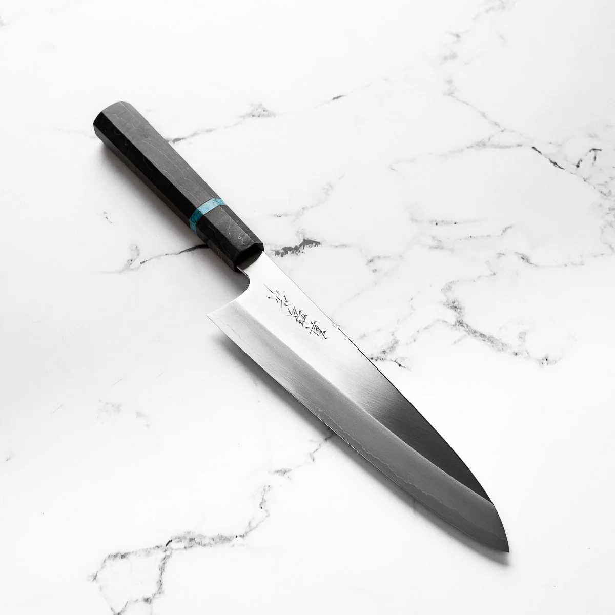 Tadokoro Hamono Ginsan Gyuto 210mm - Maple Turquoise