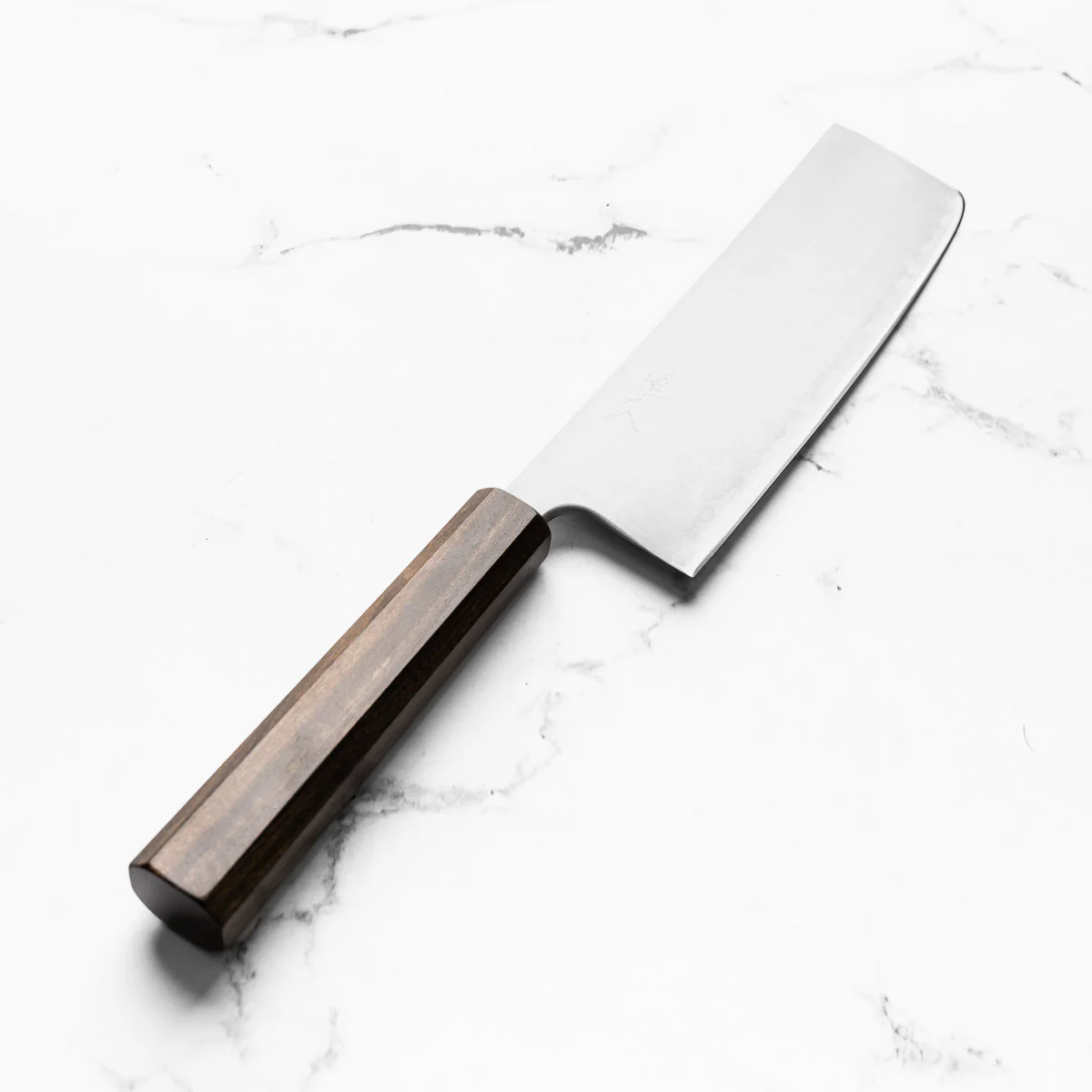 Tsunehisa Migaki Blue Super Nakiri 160mm - Mono Bubinga - Image 2