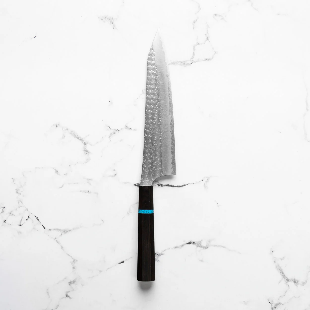 Yu Kurosaki AS Kokusen Ei Gyuto 210mm - Ebony Turquoise - Image 6